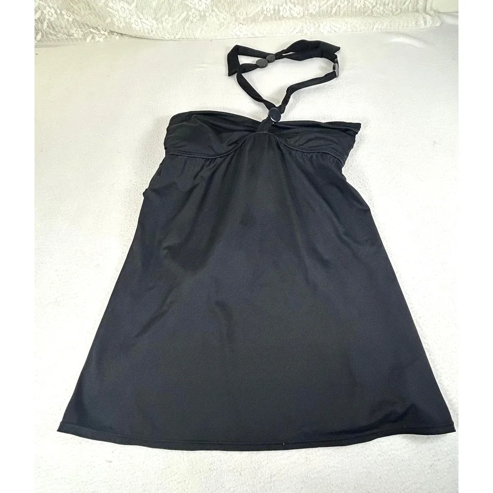 Jaclyn Smith Swim‎ Dress Women 14 Black Minimalist